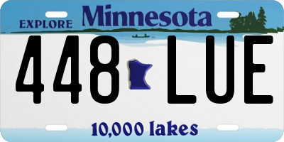 MN license plate 448LUE