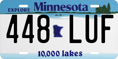 MN license plate 448LUF