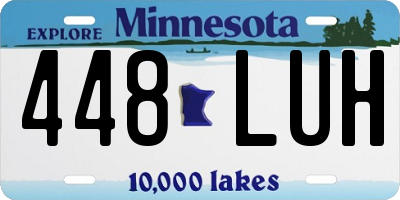 MN license plate 448LUH