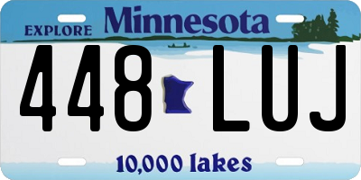 MN license plate 448LUJ