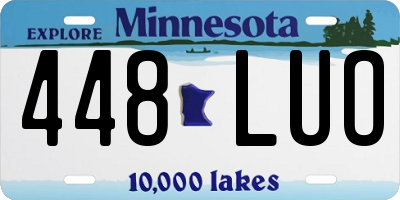 MN license plate 448LUO