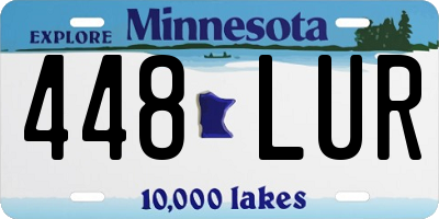 MN license plate 448LUR