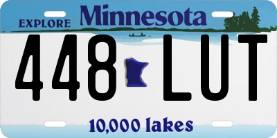 MN license plate 448LUT