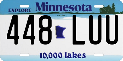 MN license plate 448LUU