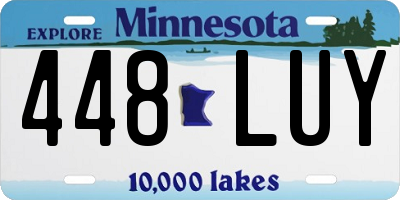 MN license plate 448LUY