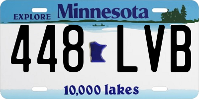MN license plate 448LVB