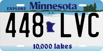 MN license plate 448LVC