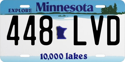 MN license plate 448LVD