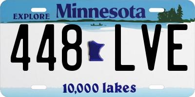 MN license plate 448LVE