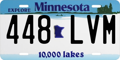 MN license plate 448LVM