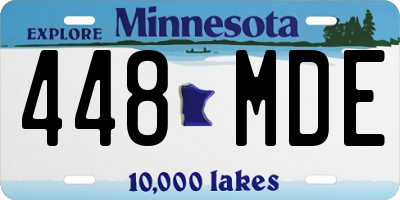 MN license plate 448MDE