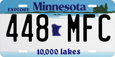 MN license plate 448MFC