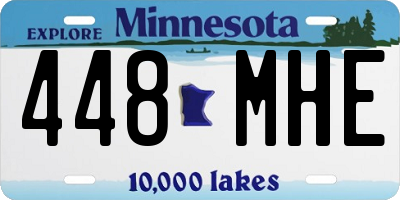MN license plate 448MHE