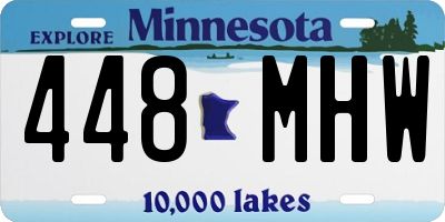 MN license plate 448MHW