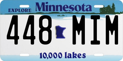MN license plate 448MIM