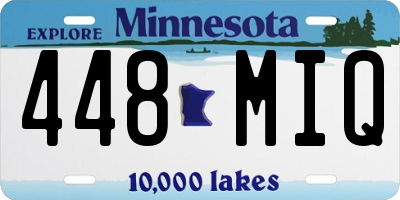 MN license plate 448MIQ