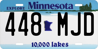 MN license plate 448MJD