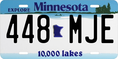 MN license plate 448MJE