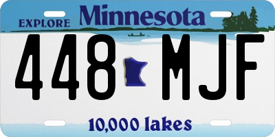 MN license plate 448MJF