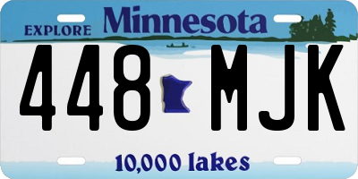 MN license plate 448MJK