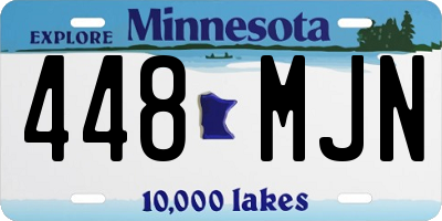 MN license plate 448MJN