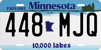 MN license plate 448MJQ