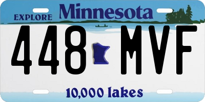 MN license plate 448MVF