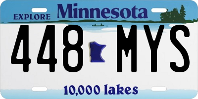 MN license plate 448MYS