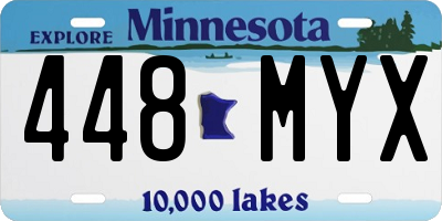 MN license plate 448MYX