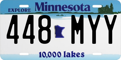MN license plate 448MYY