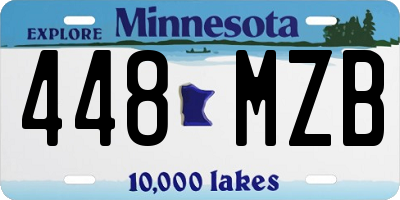 MN license plate 448MZB