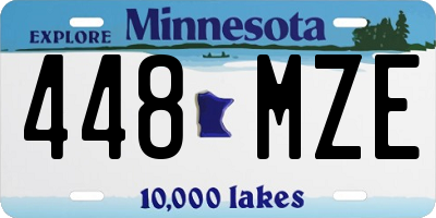 MN license plate 448MZE