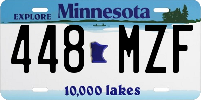 MN license plate 448MZF