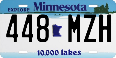 MN license plate 448MZH
