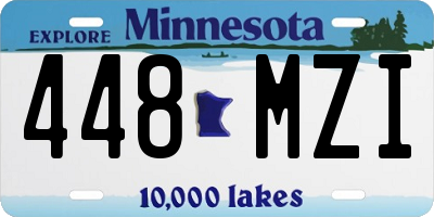 MN license plate 448MZI