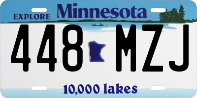 MN license plate 448MZJ