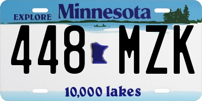 MN license plate 448MZK