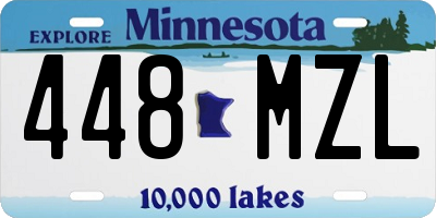 MN license plate 448MZL