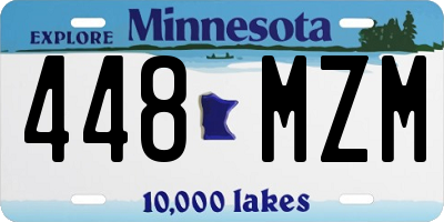 MN license plate 448MZM