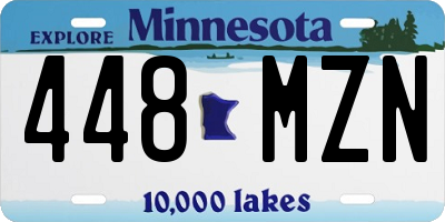 MN license plate 448MZN