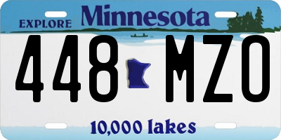 MN license plate 448MZO