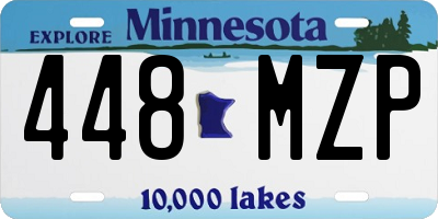 MN license plate 448MZP
