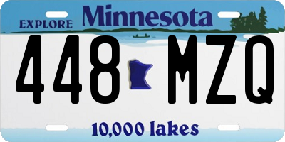 MN license plate 448MZQ