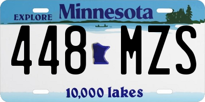 MN license plate 448MZS