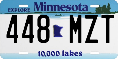 MN license plate 448MZT