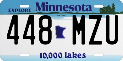 MN license plate 448MZU