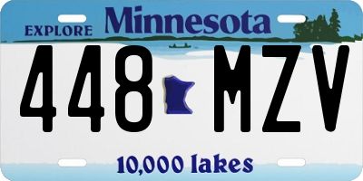 MN license plate 448MZV