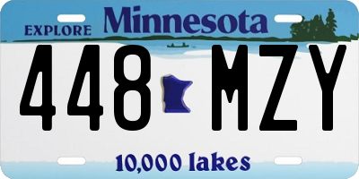 MN license plate 448MZY