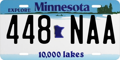 MN license plate 448NAA