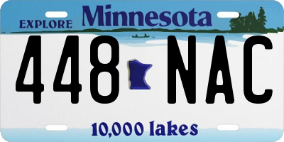 MN license plate 448NAC